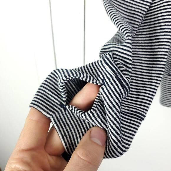 Athleta Jacket Womens S Half Zip Nautical Stiles Long Sleeve Thumb holes - Picture 6 of 8